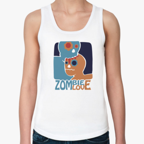 Женская майка с принтом Zombie love