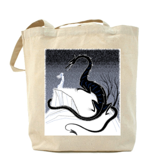 Сумка шоппер с принтом  Глаурунг и Ниэнор