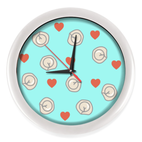 Настенные часы с принтом Love pelmeni