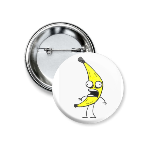 Значок 37мм с принтом banana