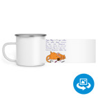 Кружка металлическая белая (круговая запечатка)