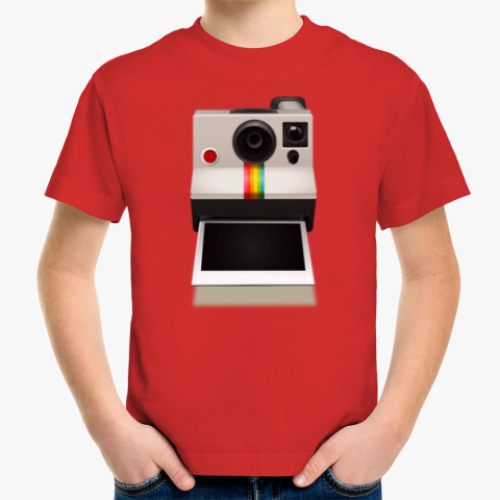 Детская футболка с принтом Полароид
