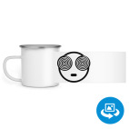 Кружка металлическая белая (круговая запечатка)