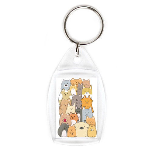 Брелок с принтом Смешные коты (funny cats)