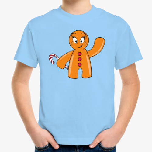 Детская футболка с принтом Пряничный человечек
