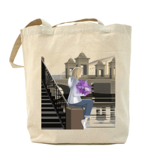 Сумка шоппер с принтом БЕЛАЯ НОЧЬ