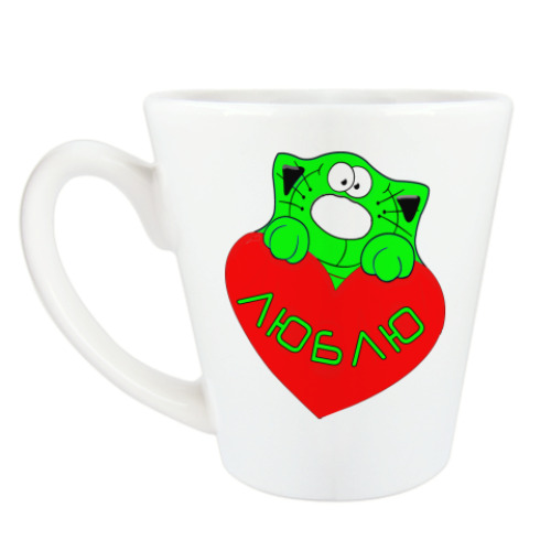 Чашка Латте с принтом Любовь