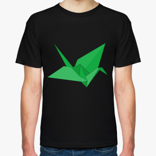 Футболка с принтом Оригами Журавль