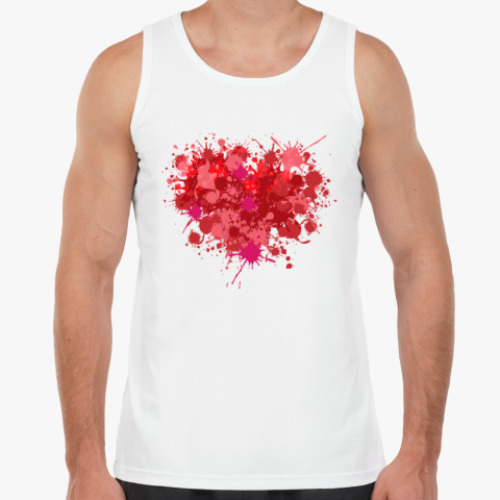 Майка с принтом Сердце из брызг краски