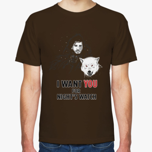 Футболка с принтом Жду тебя в ночном дозоре