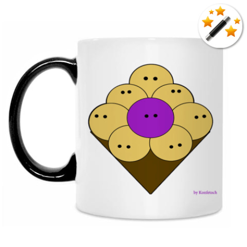 Кружка-хамелеон с принтом Purple people