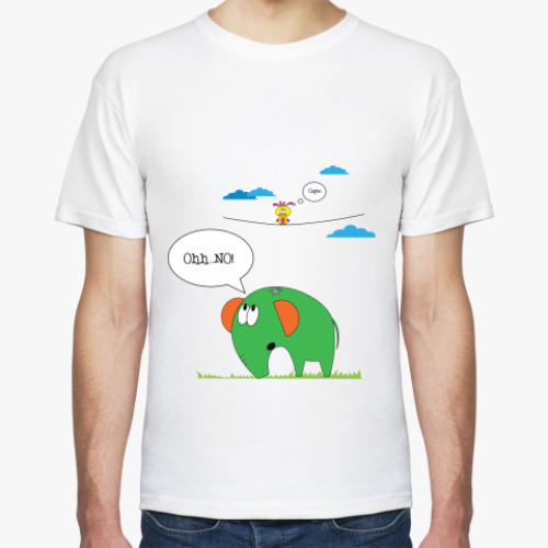 Футболка с принтом Слон