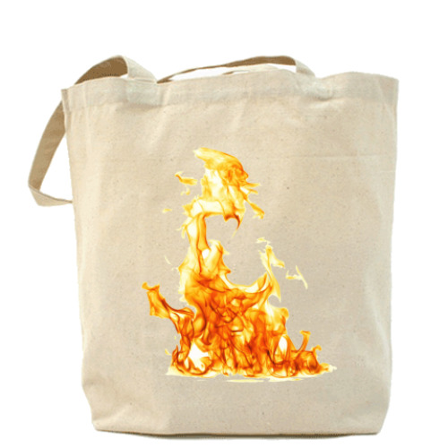 Сумка шоппер с принтом Огонь