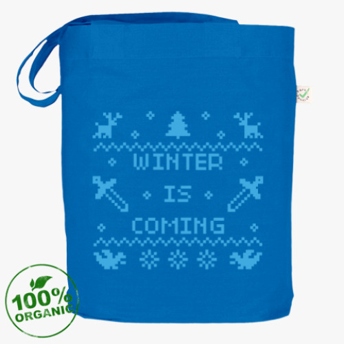 Сумка шоппер с принтом Зима близко