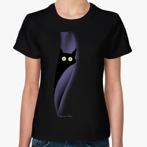 Женская футболка с принтом Тёмная сторона