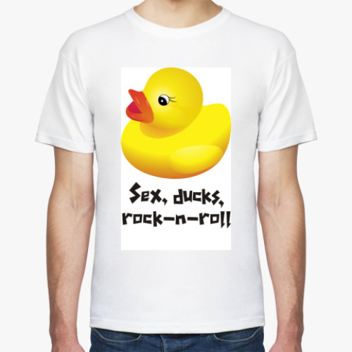 Футболка с принтом Rock-n-roll duck