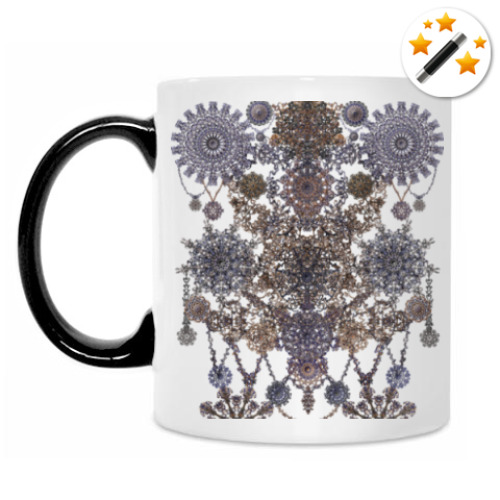 Кружка-хамелеон с принтом Узор-монисто