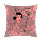 Подушка 35x35 см Гейша. Япония вокруг нас.
