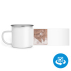 Кружка металлическая белая (круговая запечатка)