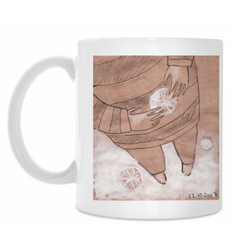 Кружка с принтом Снег