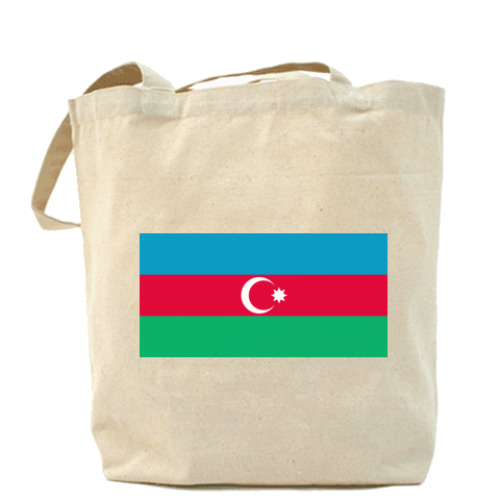 Сумка шоппер с принтом  Флаг Азербайджан