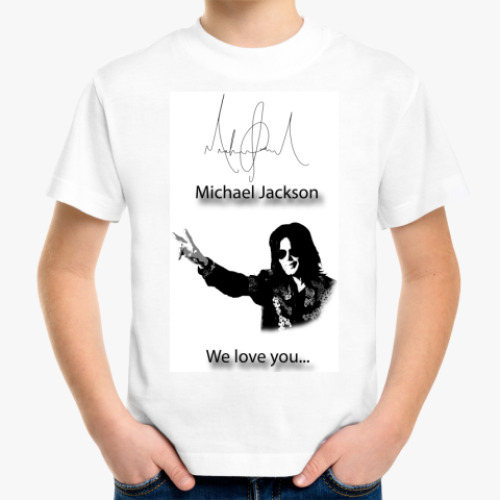 Детская футболка с принтом Майкл Джексон
