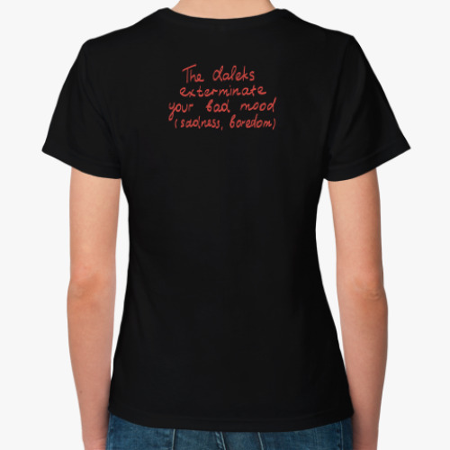 Женская футболка с принтом Далек яркие краски