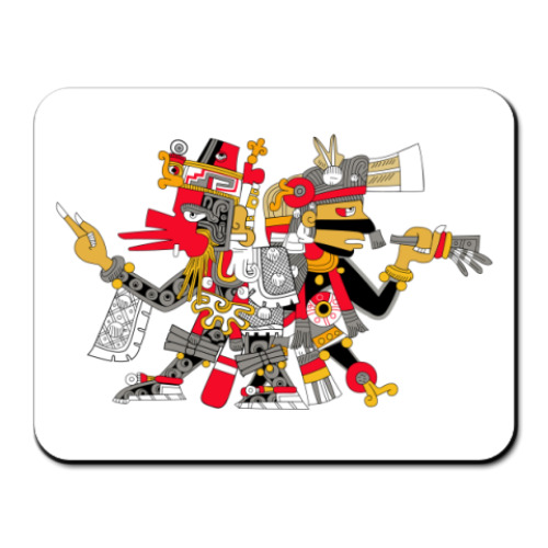 Коврик для мыши с принтом Боги ацтеков
