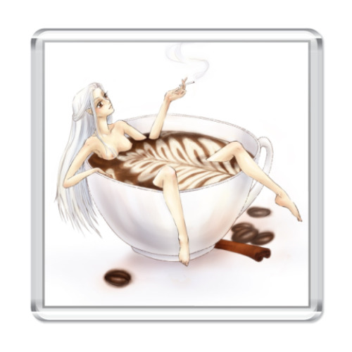 Магнит с принтом  'кофе'