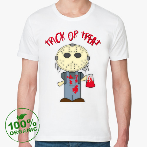 Футболка из органик-хлопка с принтом Trick or treat