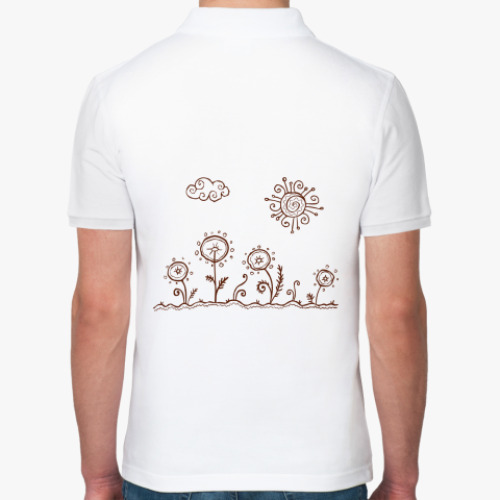 Рубашка поло с принтом Одуванчики