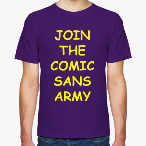 Футболка с принтом Join The Comic Sans Army