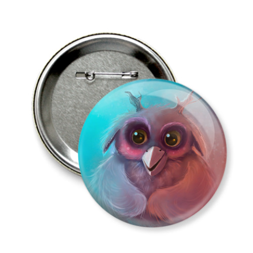 Значок 58мм с принтом Малыш Совух - Мункин из игры World of Warcraft