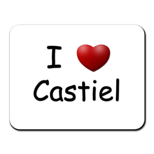 Коврик для мыши с принтом I Love Castiel