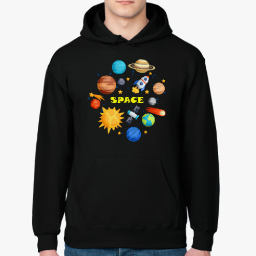 Толстовка худи с принтом Space (Космос)