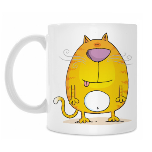 Кружка с принтом Кот Батон