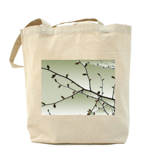 Сумка шоппер с принтом Весна