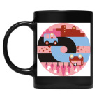 Кружка цветная UV-DTF