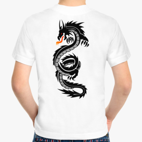 Детская футболка с принтом Дракон