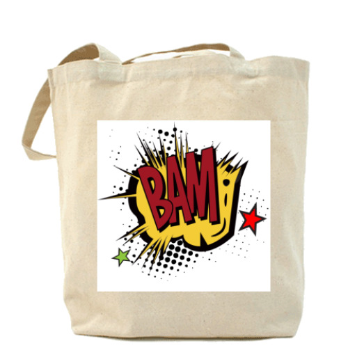 Сумка шоппер с принтом Бам