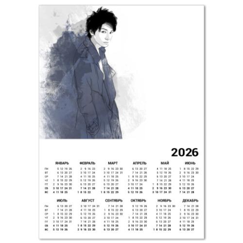 Календарь с принтом   Икута Тома