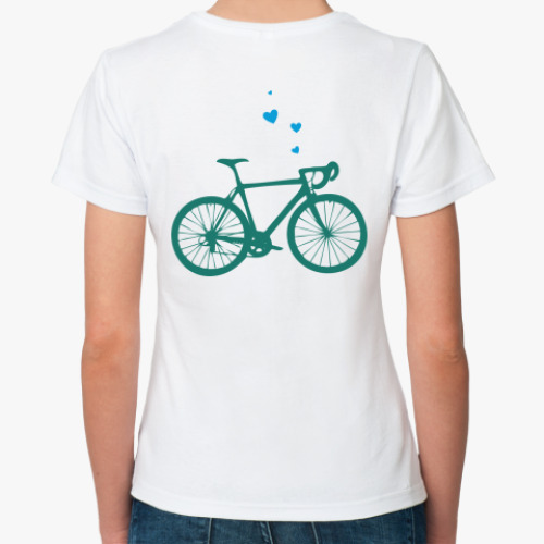 Классическая футболка с принтом Love velo