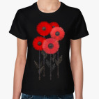 Алые стилизованные маки