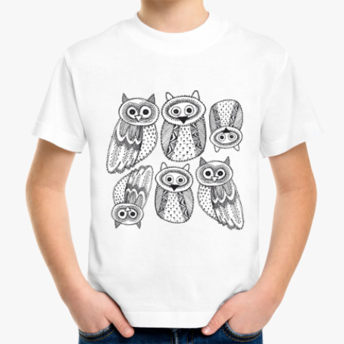 Детская футболка с принтом совы