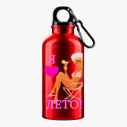 Металлическая бутылка 400 мл UV-DTF