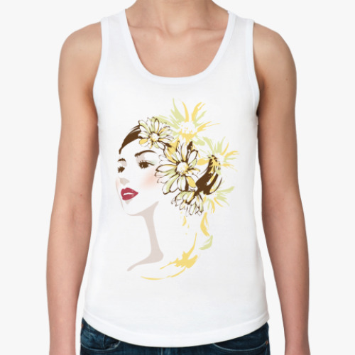 Женская майка с принтом Девушка