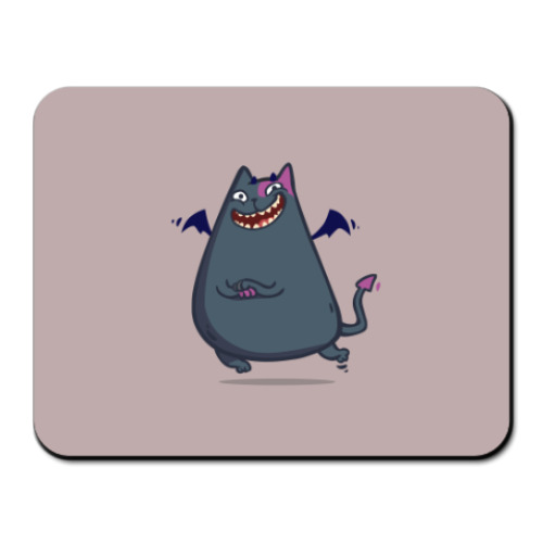 Коврик для мыши с принтом Бесокот — Пятничный Котик №43