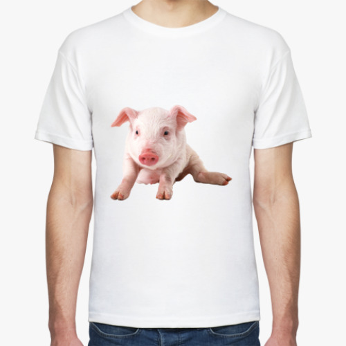 Футболка с принтом Поросенок