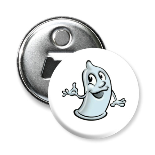 Магнит-открывашка с принтом Веселый кондом