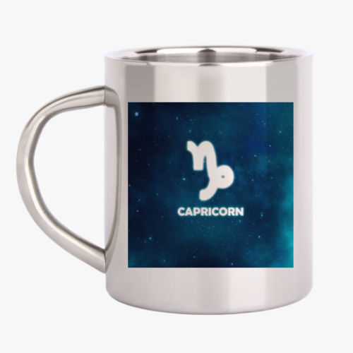 Кружка металлическая с принтом Знак зодиака. Козерог